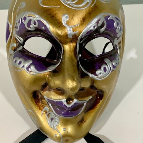 ITALIAN CARNIVAL MASK~HAND PAINTED - Picture 2 of 4